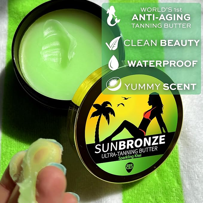 Original Sun Bronze Ultra Tanning Butter - Sparkling Kiwi, Use in the sun outdoor or tanning bed Better than tanning oil Tan faster with premium natural ingredients Safe for Sensitive Skin