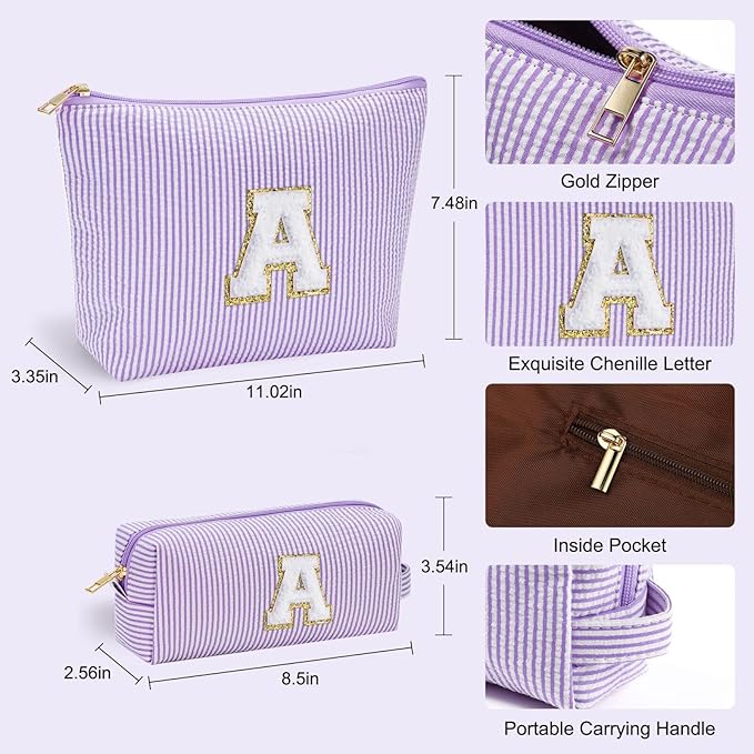 Yoolife purple makeup bag for