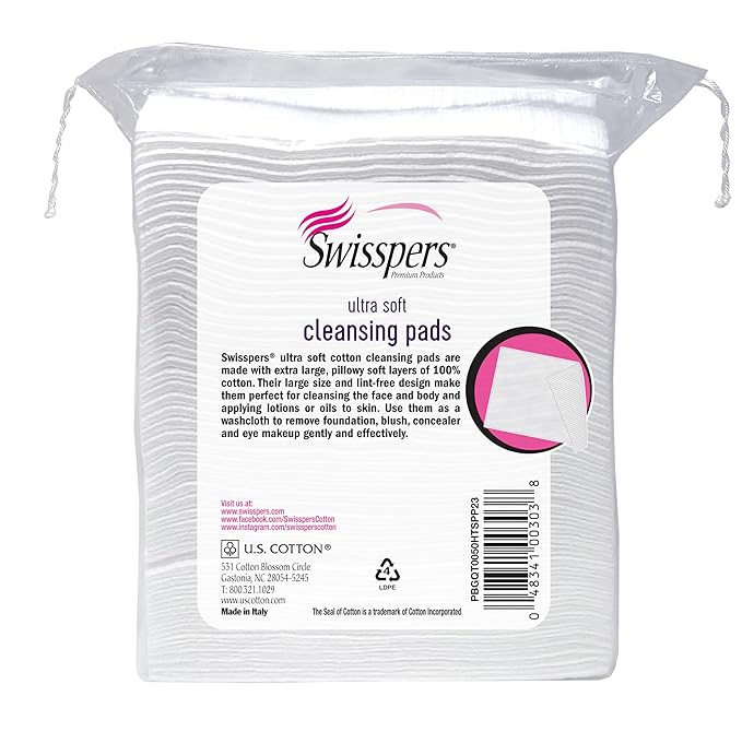 Swisspers premium facial cleansing pad,
