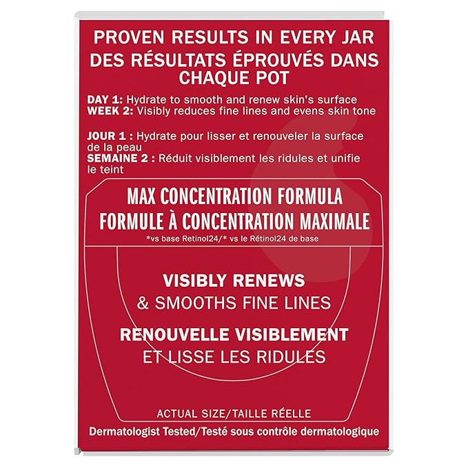 Olay Retinol Face Moisturizer, 24 MAX Anti-Aging Night Cream for Women, Fragrance-Free, Non Greasy - Anti-Wrinkle, Smooth Fine Lines, Tightening, Hydrating Skin Care - Peptides, Glycerin, 1.7 Oz