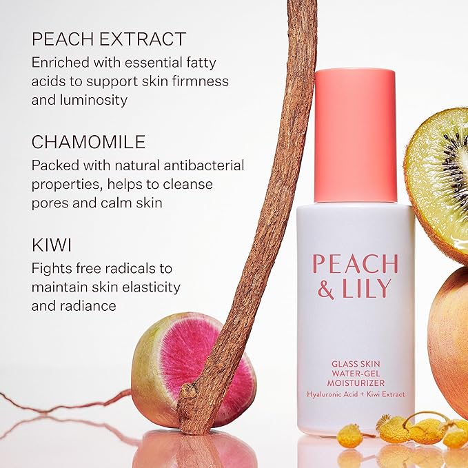 Peach & Lily Glass Skin Water-Gel Oil-Free Moisturizer | Non-Comedogenic | Clean, Non-toxic, Cruelty-free | 1.69 fl oz