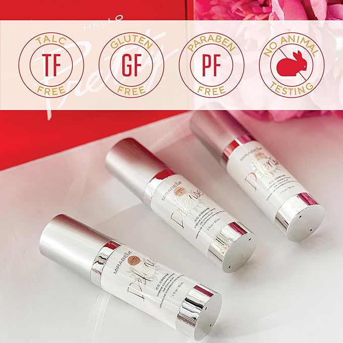 Mirabella Defense CC Creme Full Coverage Foundation with SPF 20, CC Cream Foundation with Sunscreen & Hyaluronic Acid, Oil Control with Salicylic Acid - Fair