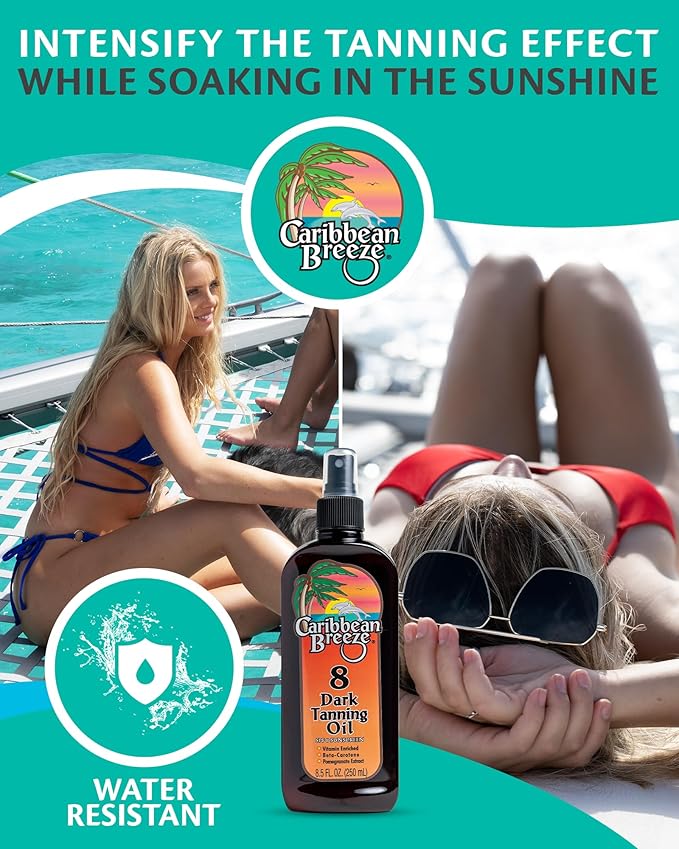 Caribbean Breeze Oil, SPF 8,
