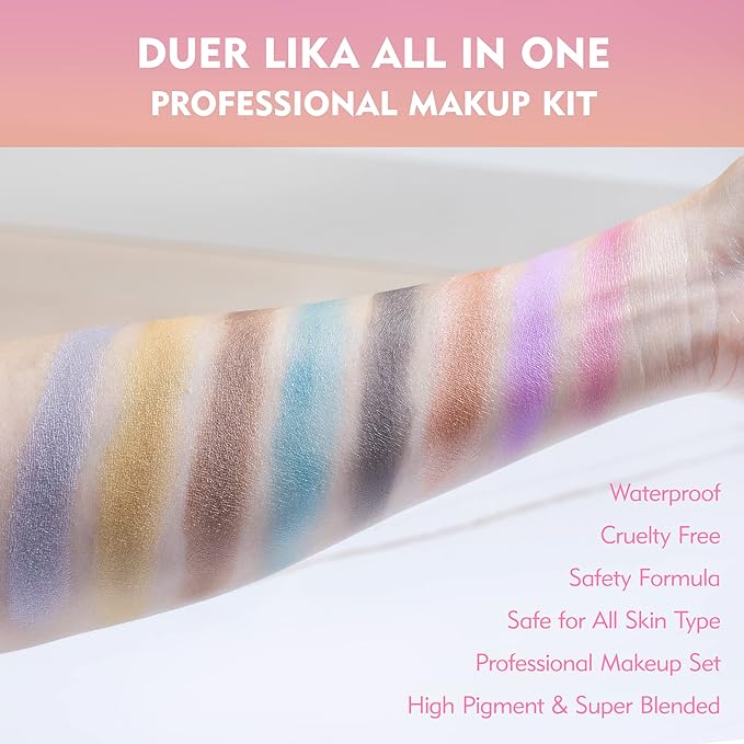 Makeup Kit for Girls and kids 8-12 Carry All Makeup Train Case with Pro Makeup for Teens Women Full Starter Cosmetics Set (SILVER)