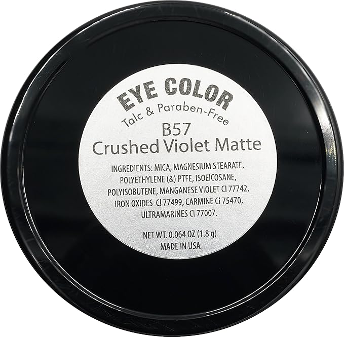 Crushed Violet Matte Purple Mauve Pressed Powder Single Vegan Eyeshadow; Talc, Paraben & Cruelty Free