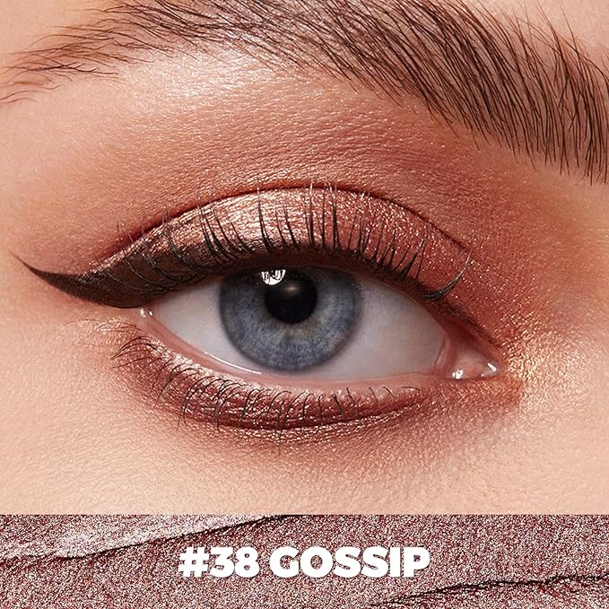 FOCALLURE Shimmer and Matte Cream Eyeshadow Stick,Smooth Brilliant Eye Brightener Pencil for Women,Long Lasting Waterproof Eye Shadow and Liners Makeup,GOSSIP