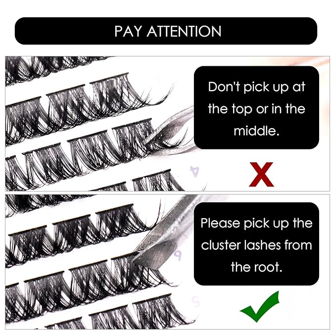 Lash Clusters 144 Pcs Individual Lashes Clusters Eyelash Extensions False Eyelashes DIY Lash Extension Reusable False Eyelashes Natural Look Mix 10-16mm C D Curl-DM01