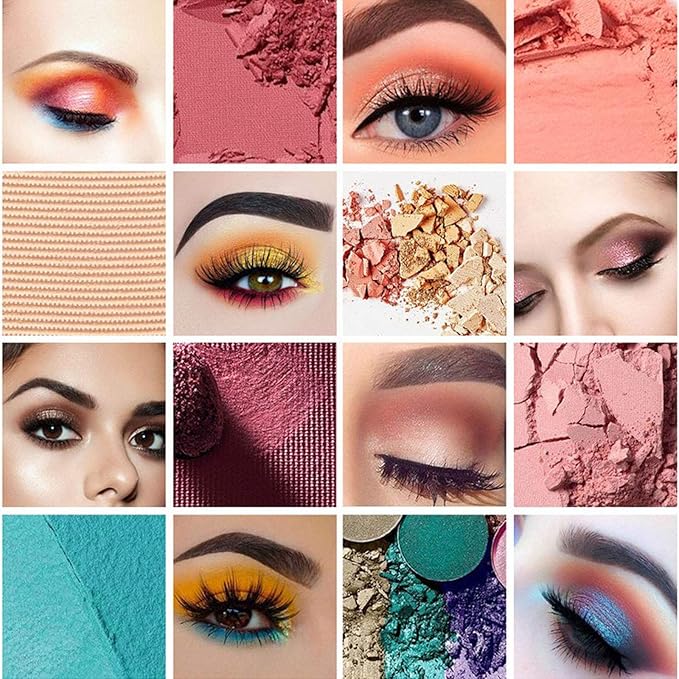 Eyeshadow Palettes, Easy to Blend Color Fusion 120 Shades Metallic and Shimmer Eyeshadow Sweatproof and Waterproof Nudes Eye Shadows, Professional Makeup Long Lasting for Teen, Brights #1