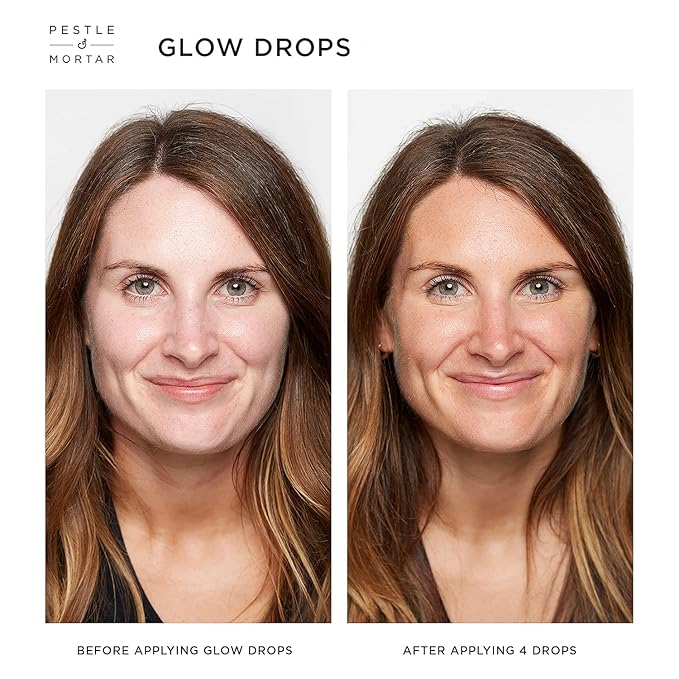 Pestle & Mortar Glow Drops - Sunless Self-Tan with Hyaluronic Acid. Customisable Self Tanner- For Men & Women,15ml