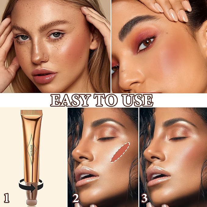 Liquid Contour Beauty Wand,Stick with Cushion Applicator,Cream Contour,Long Blush Stick