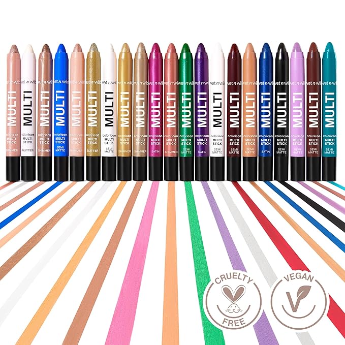 wet n wild Color Icon Cream Eyeliner Eyeshadow Multi-Stick, Moisturizing, Nourishing Velvety Cream-to-Powder Buildable & Blendable Formula, Cruelty-Free & Vegan - Brown Sugar