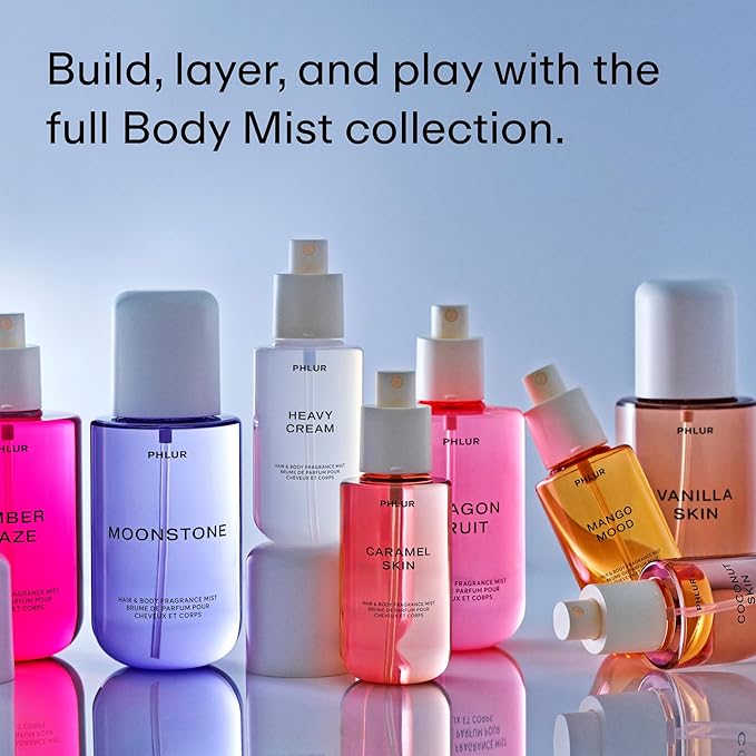 PHLUR Amber Haze Body Mist - Hair & Body Mist Fragrance - Amber, Jasmine, Saffron & Vanilla Body Spray (8 Fl Oz)