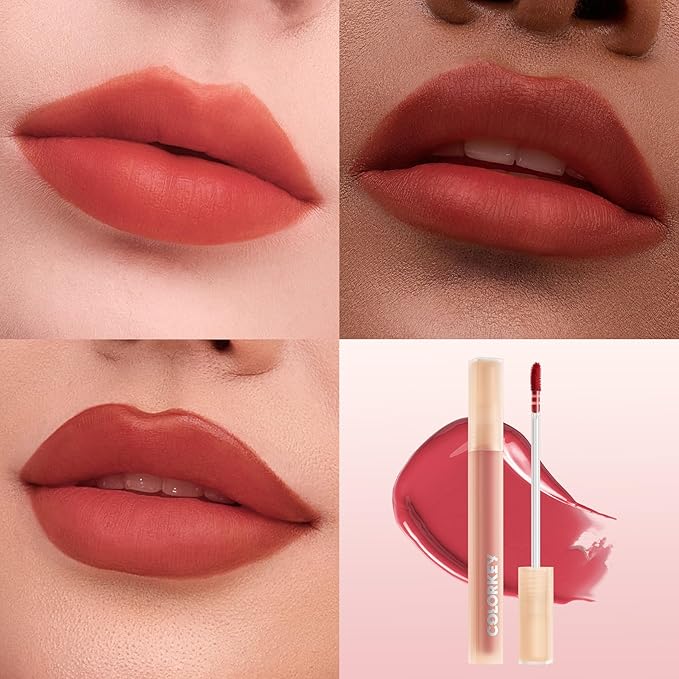 COLORKEY Soft Matte Water Tint | Matte Finishs | Long-Lasting | Moist Fit Without Stickiness | Moisturized | Waterproof（R301 Spring Cherry Tree）