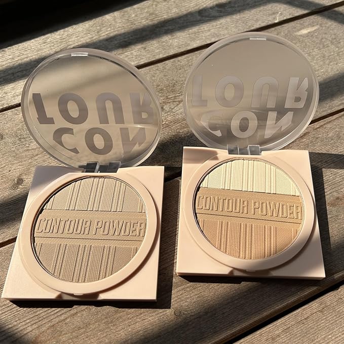 Contour Powder Makeup Palette Matte Shimmer Face Sculpting Warm Brown