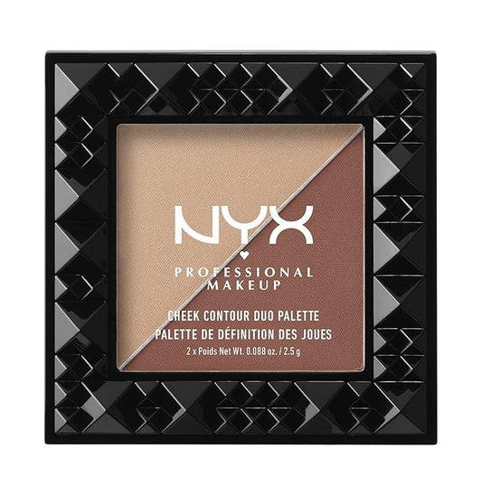 NYX PROFESSIONAL MAKEUP Cheek Contour Duo Palette, Ginger and Pepper, 0.18 Ounce