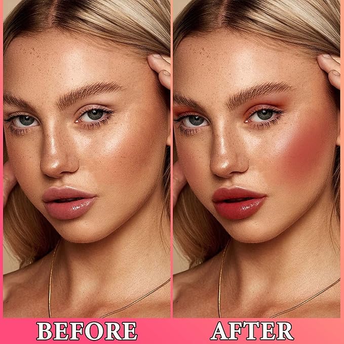 Matte Soft Liquid Blush,Waterproof Long Lasting Moisturizing Velvet Blushes Makeup（#04）