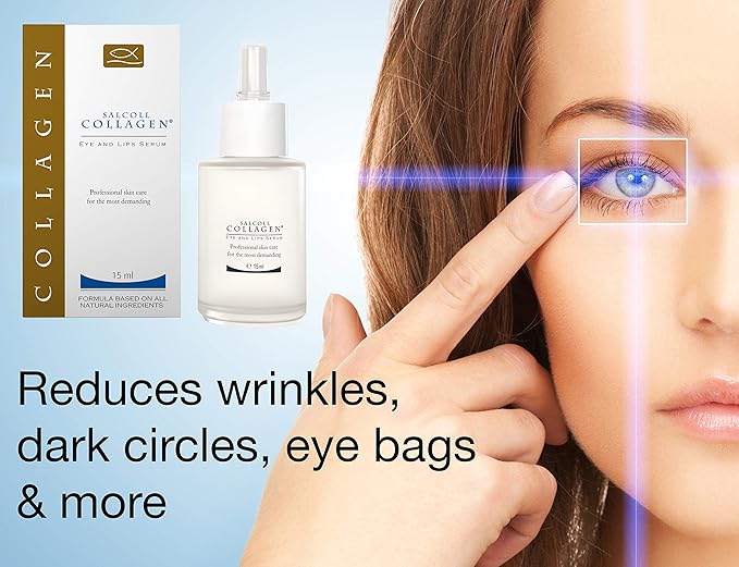 Anti-Aging Eye & Lip Serum - Anti-Wrinkle, Hypoallergenic Face Treatment For Women & Men, Reduces Eye Bags, Dull Skin, Dark Circles, 15 ml