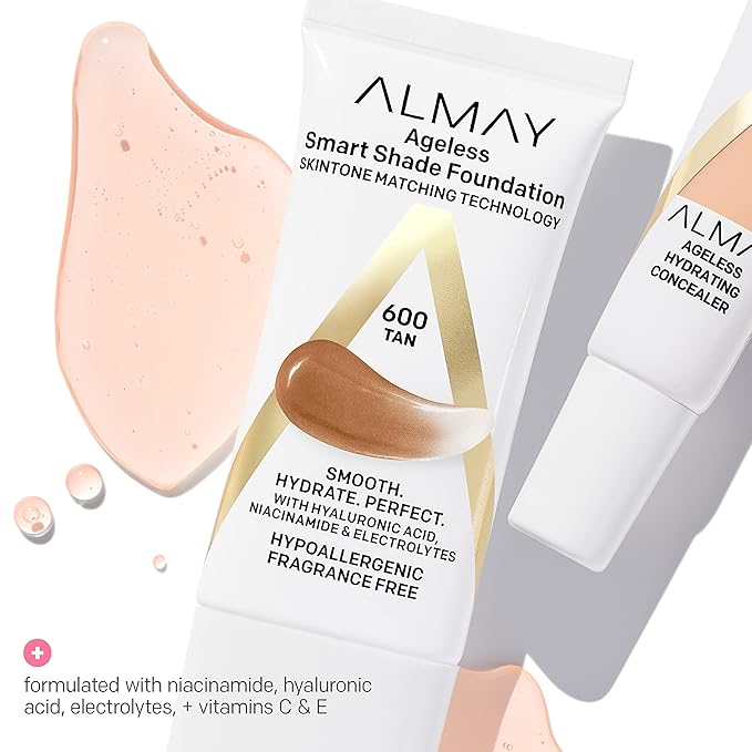Almay Anti-Aging Foundation, Smart Shade Face Makeup with of 1)