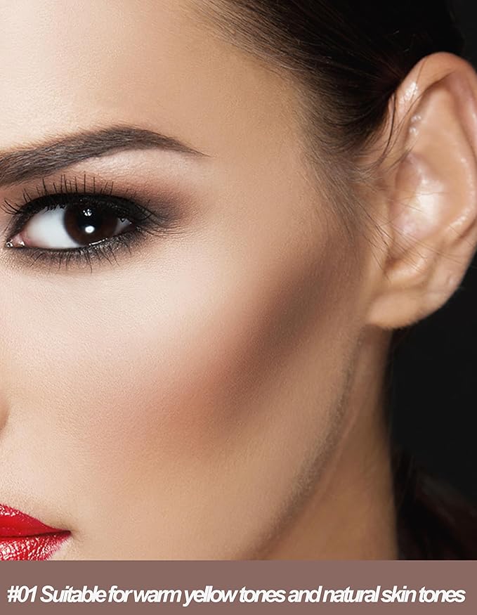 2 in 1 Contour Palette Face Sculpting Grey Contour Powder Palette Face Bronzer Makeup Contouring Palette with Mirror - Highly Pigmented Contour Shadow For Light Skin tone