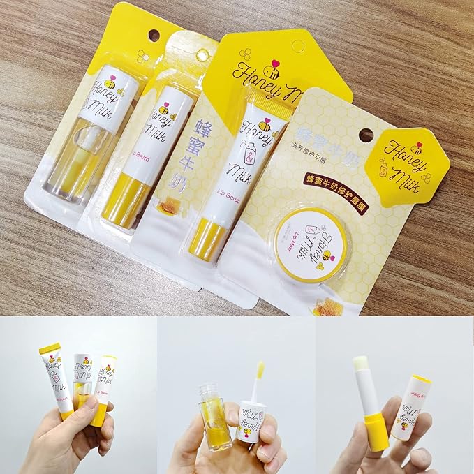 4 Piece Honey Milk Lip Mask
