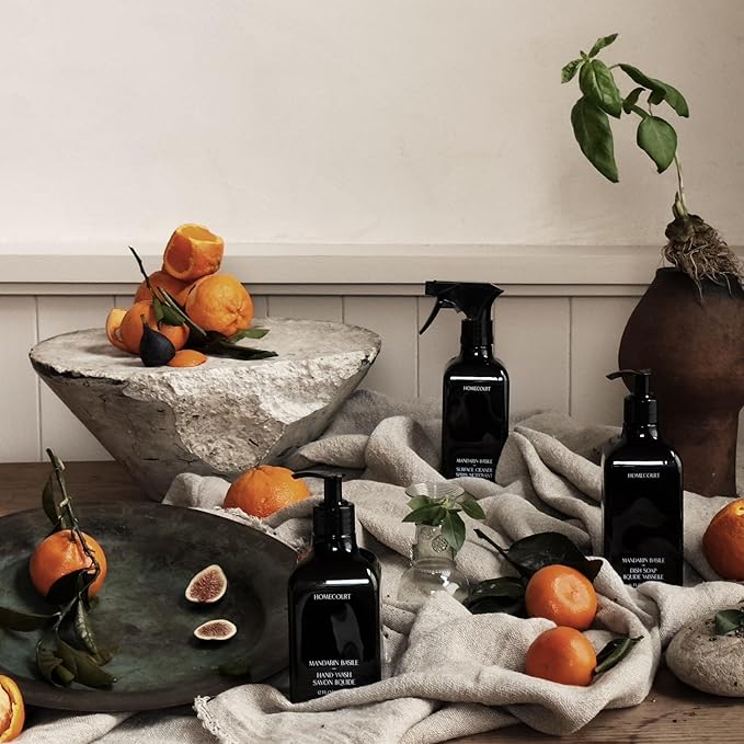 Homecourt Hand Wash, Gently Cleanses & Hydrates, Removes Dirt & Debris Without Irritating Skin, Clean Formula, Mandarin Basile, 12 fl oz