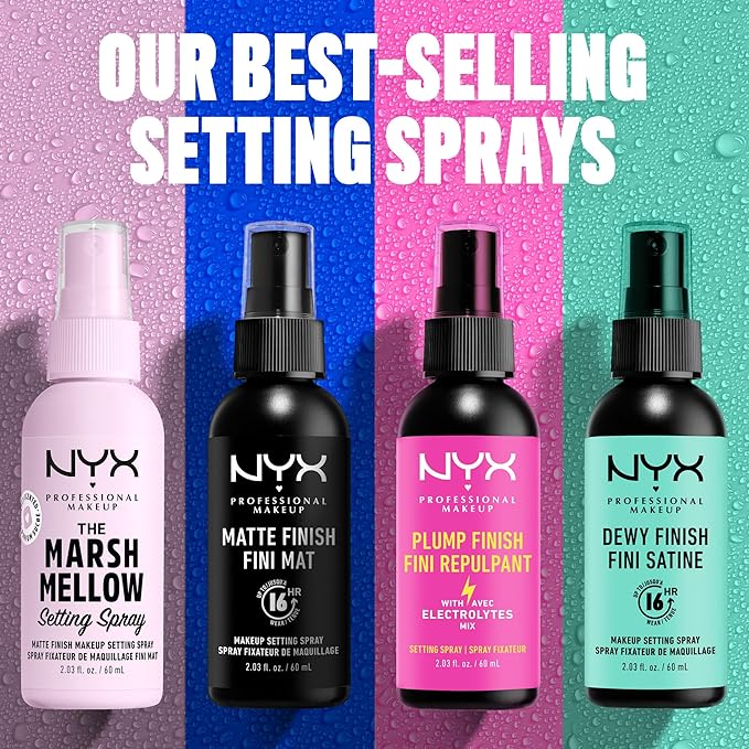 NYX PROFESSIONAL MAKEUP Marshmellow Setting Spray, Matte Setting Spray for 16HR Make Up Wear