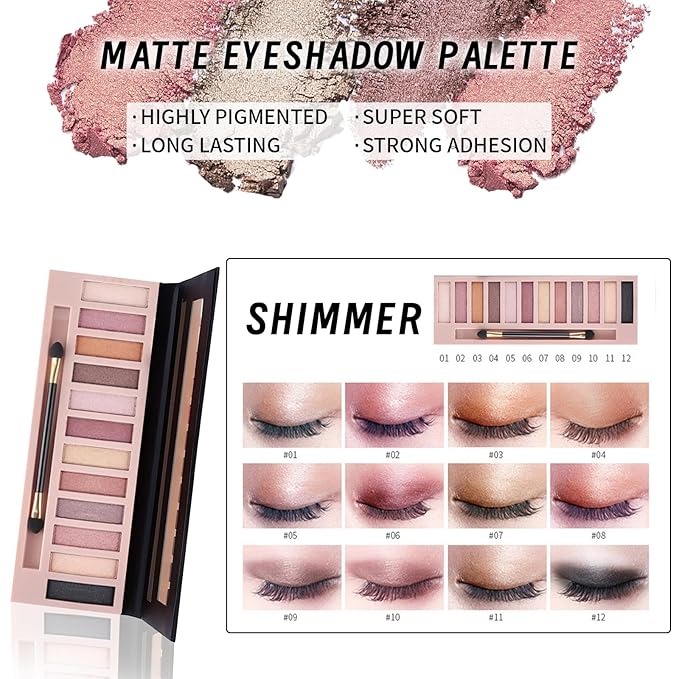 Makeup Set, Makeup Set Kit for Women, Makeup Present for Women Teens, Eyeshadow Foundation CC Cream Face Primer Counter stick, Brush Sponges Lipstick Set Eyebrow Pencil Mascara Eyeliner