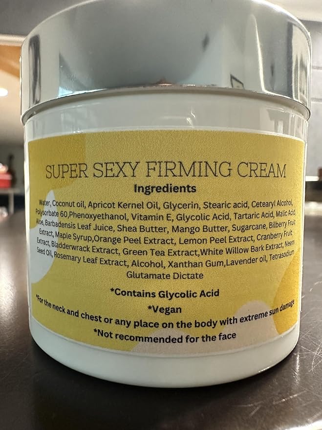 Skin Nation Super Firming Cream, Hydrating Body Lotion with Shea Butter, Glycolic Acid, Aloe Vera, Can Help Smooth Crepey Skin and Support Firmer Neck & Décolleté, 4 oz