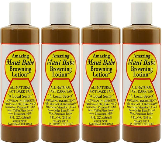 Maui Babe Browning Lotion 8 Ounces (Pack of 4)