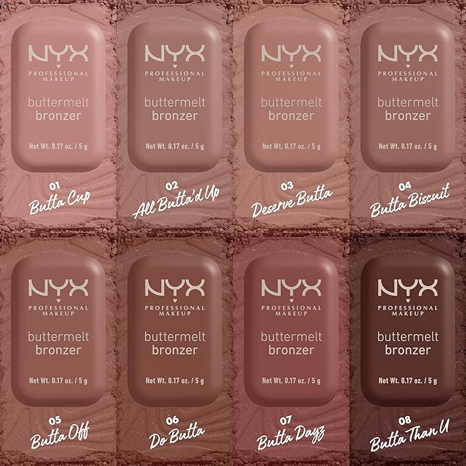 NYX PROFESSIONAL MAKEUP Matte Buttermelt Bronzer, Longwear Face Makeup with Up to 12 Hours of Wear, Vegan Formula - Do Butta