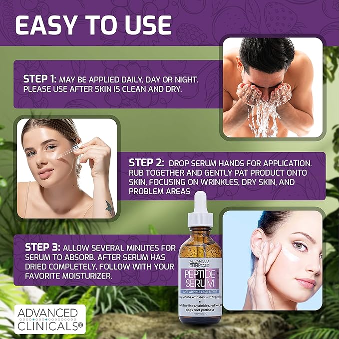 Advanced clinicals peptide facial serum