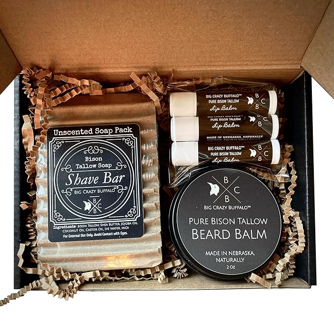 Pure Bison Tallow Beard Gift Set Naturally