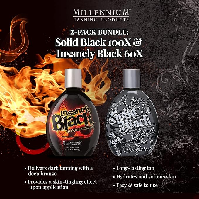 Millennium Tanning Products, Solid Black 100x