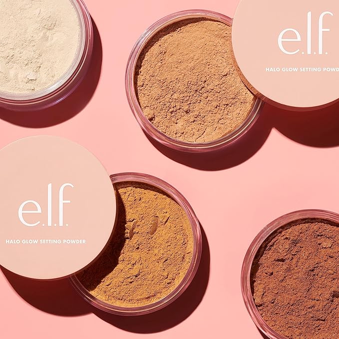 e.l.f., Halo Glow Setting Powder, Silky, Weightless, Blurring, Semi-Matte Finish, 0.24 Oz