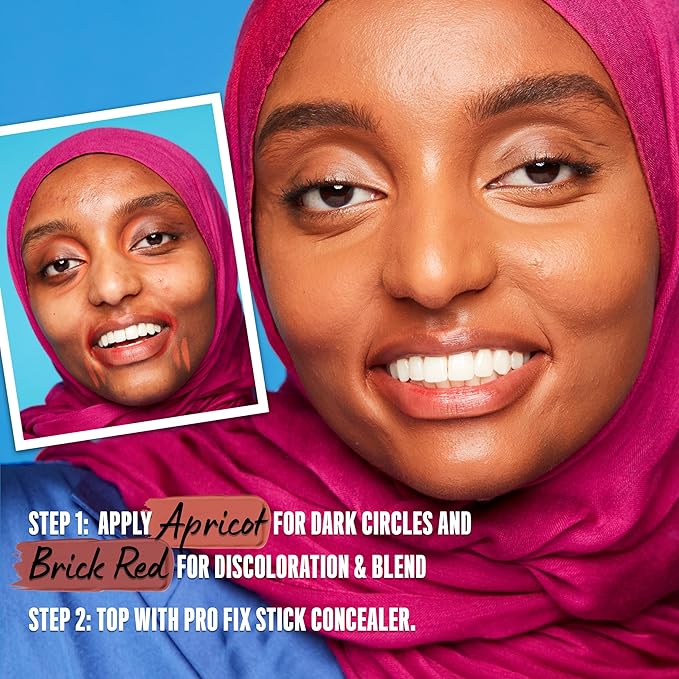 NYX PROFESSIONAL MAKEUP Pro Fix Stick Correcting Concealer, Buildable Medium Coverage Concealer Stick - Brick Red