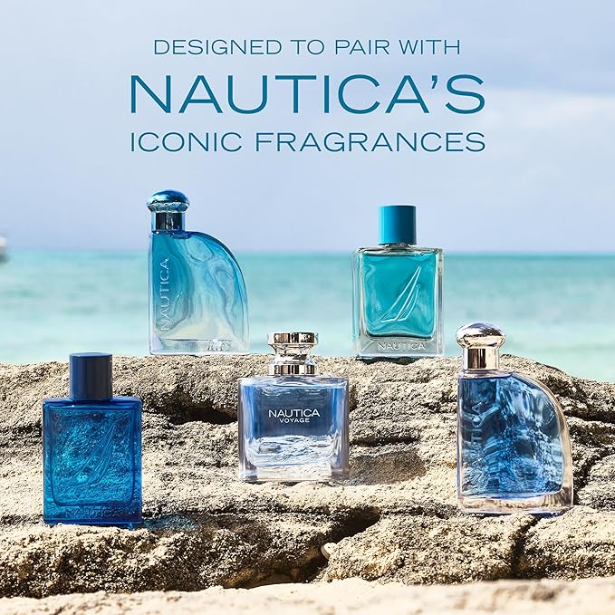 Nautica Grooming Shave Gel 3.3 fl oz (Pack of 1), Notes of Grapefruit, Lavender, and Wood, Men's Fragrance, Long Lasting, Everyday Fragrance, Travel Size