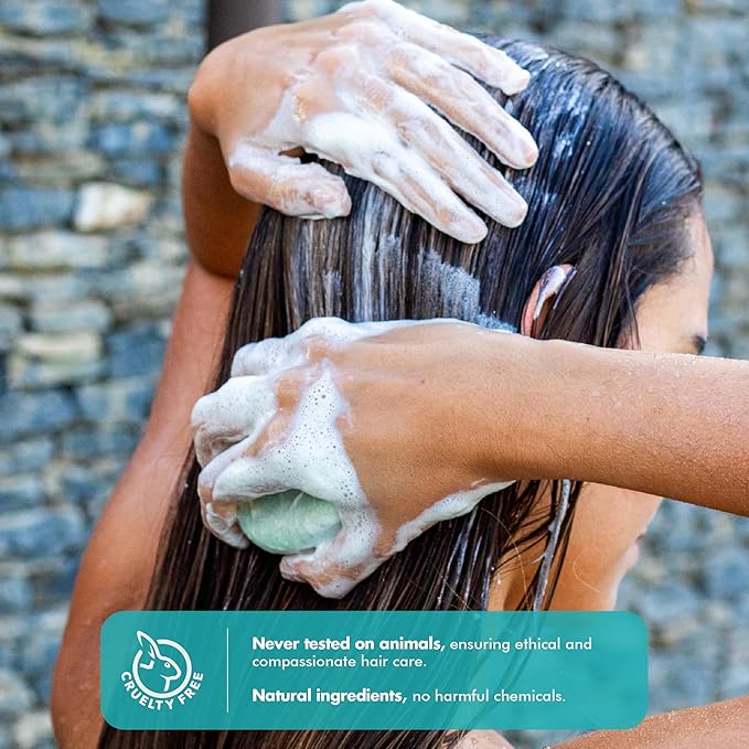 Tree Bottle Castor Oil Shampoo bar with Peppermint Essential Oils + Biotin - For Hair Growth, Strengthening, Thickening & Volumizing - Free of Parabens & Sulfates - Made in USA - 4.5oz (Pack of 2)