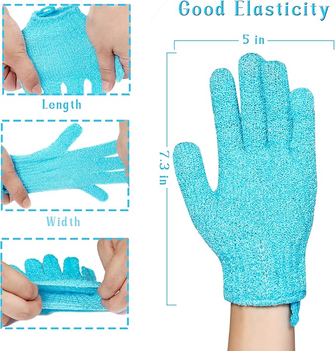 Bath gloves,16 pcs exfoliating bath