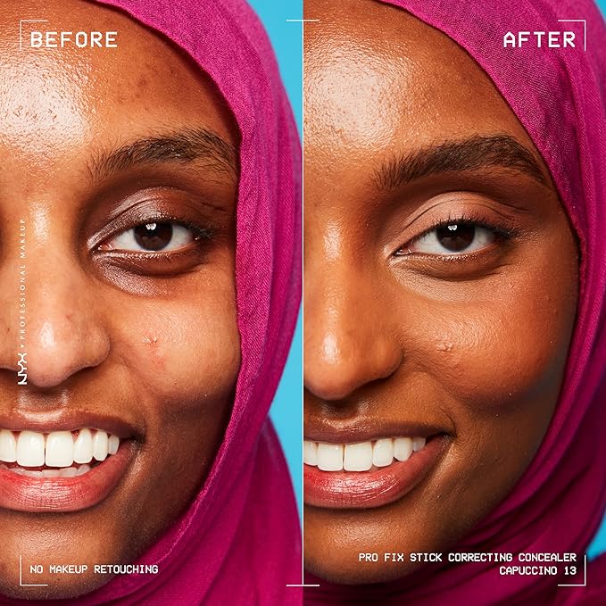 NYX PROFESSIONAL MAKEUP Pro Fix Stick Correcting Concealer, Buildable Medium Coverage Concealer Stick - Capuccino