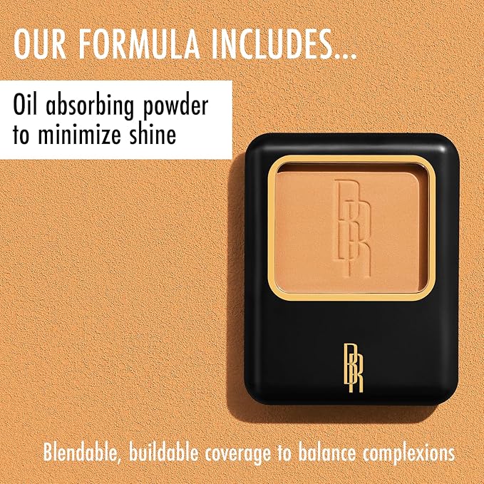 Black Radiance Natural Matte Foundation Powder, Minimizes Shine, Warm Hazelnut