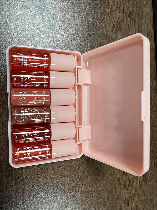 6 Colors Peach Lip Tint Stain Set, Korean Lip