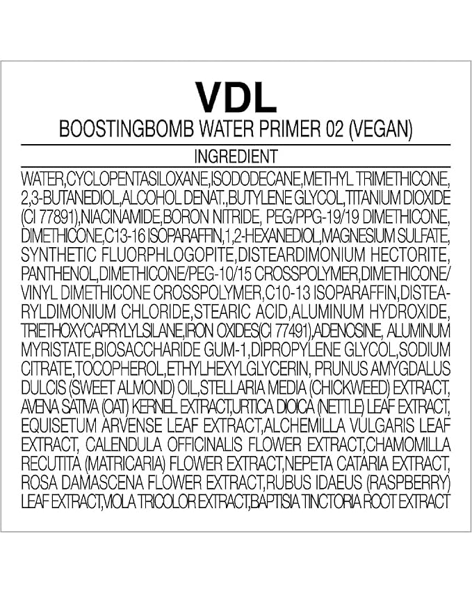 VDL Boosting Bomb Water Primer (Natural Finish, 1fl Formula Cream,