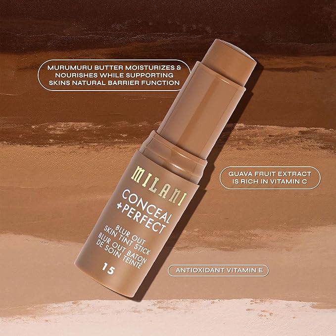Milani Conceal + Perfect - Skin Tint Stick, Blur Out Tinted Moisturizer Makeup, Shade 006
