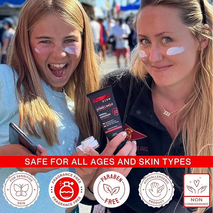 Ultimate Shield All-Day Protection Mineral Sunscreen with Antioxidants | SPF 50 | 80 Minute Water Resistant | Face and Body | Reef Safe | Botanical Antioxidant Complex