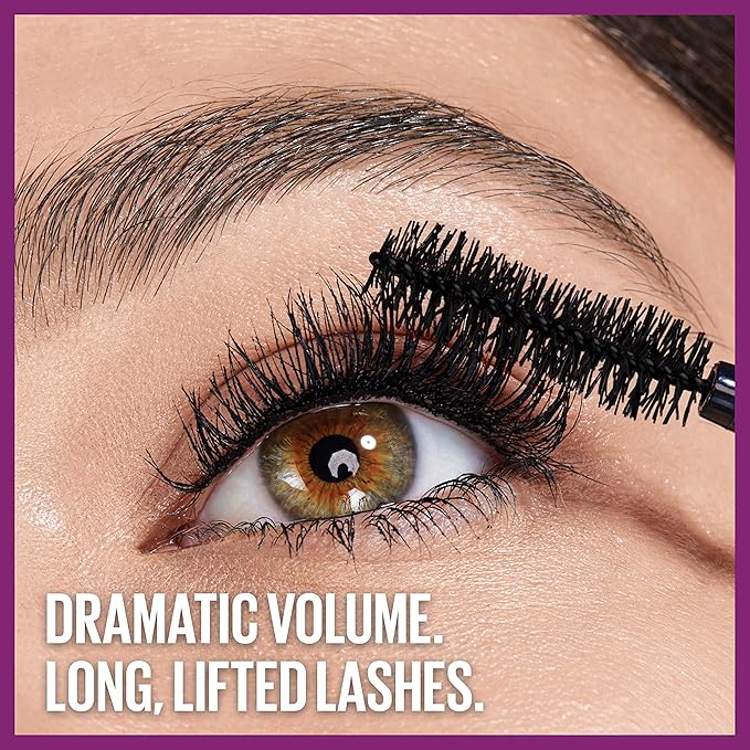 Maybelline The Falsies Lash Lift Washable Mascara Volumizing, Lengthening, Lifting, Curling, Multiplying, Eye Makeup, Very Black, 1 Count