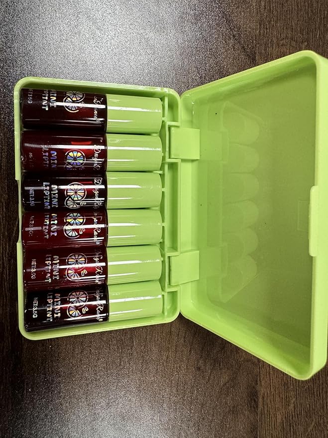 6 Colors lemon Lip Tint Stain Set, Korean Velvet Lip Stain Lip Gloss Lip Tint Stain Mini Liquid Lipstick, Long lasting Waterproof Non-Stick Cup Multi-Use Lip and Cheek Tint, High Pigment, Vivid Color