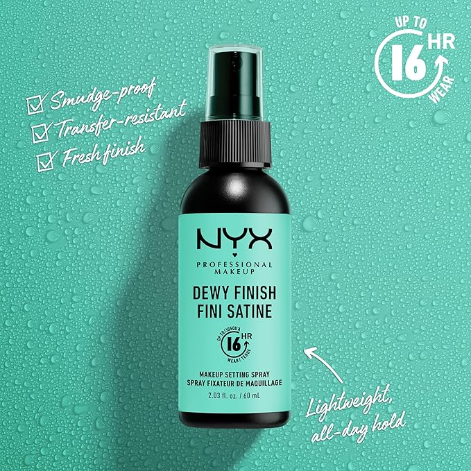 NYX PROFESSIONAL MAKEUP Makeup Setting Spray, Dewy Finish Up Wear