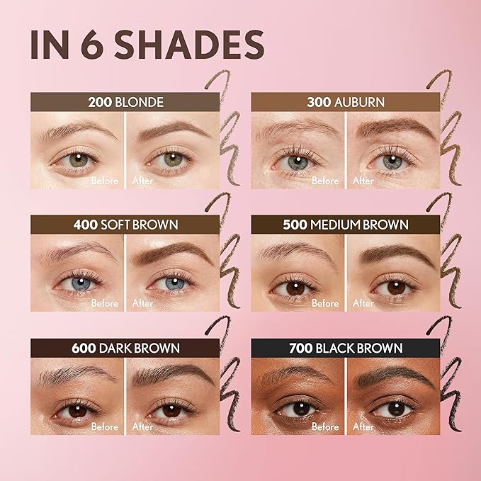 Covergirl Clean Fresh Brow Filler Pomade, 400 Soft Brown, Eyebrow Pencil, Ultra-Precise Tip, Creamy Formula, Highly Pigmented, Soft Matte Finish, Vegan Formula, 0.007oz