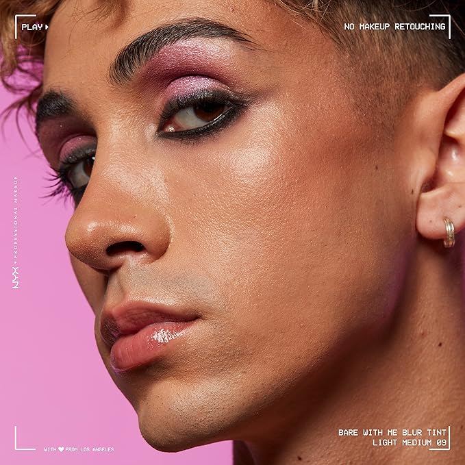 NYX PROFESSIONAL MAKEUP Bare With Me Blur Skin Tint Foundation Make Up with Matcha, Glycerin & Niacinamide - Light Medium