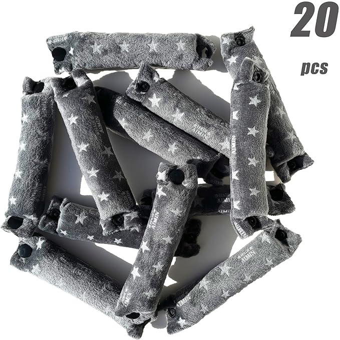 Aimin Hair Heatless Hair Curlers No Heat, Heatless Curls Overnight Blowout Rods, No Heat Hair Curlers To Sleep In, Soft Flexi Rods For Long Hair, Thick Curling Rod Styling Tools (20pcs dark gray)